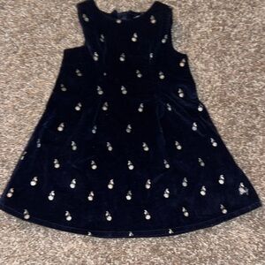 Velvet embroidered cherry print Marc Jacobs baby girl dress size 12 M